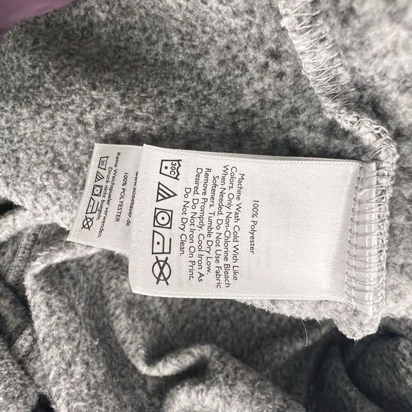 Eddie Bauer Jacket Women medium Gray Flannel Lined Soft shell Hiking Snap Down M - Picture 8 of 9